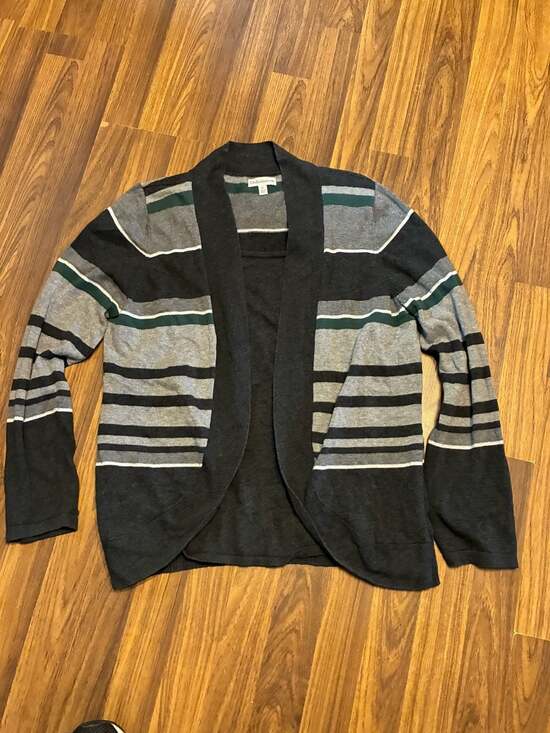 Croft & Barrow Sweaters - Croft & Barrow XL Women's Striped Open Front Cardigan Sweater